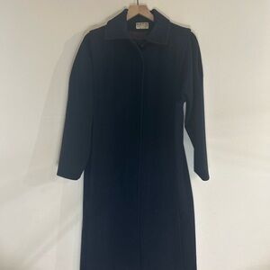 Vintage 100% Wool Coat – Navy (Capri Petites, Made in USA)